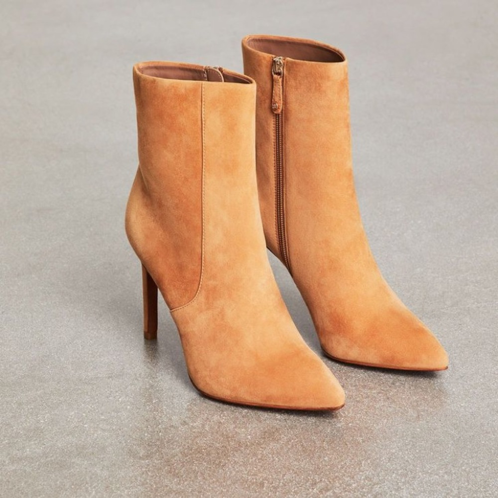 Ava Dark Orange Suede Boots